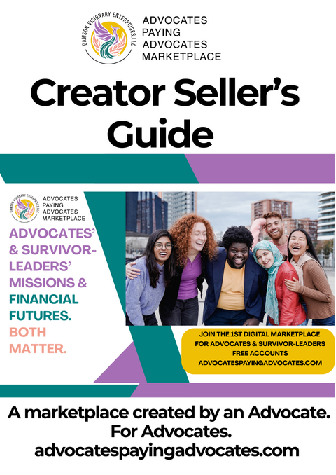 Creator Seller's Guide title a diverse group of 6 smilling people embracing each other